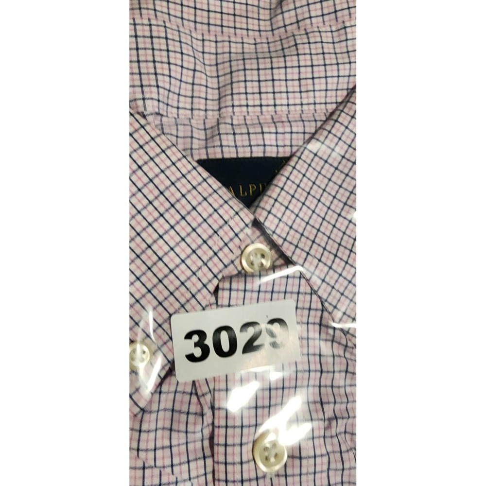 Ralph Lauren Men's Dress Shirt 18 34/35 XXL Pink Blue Check Long Sleeve Button - Picture 10 of 10